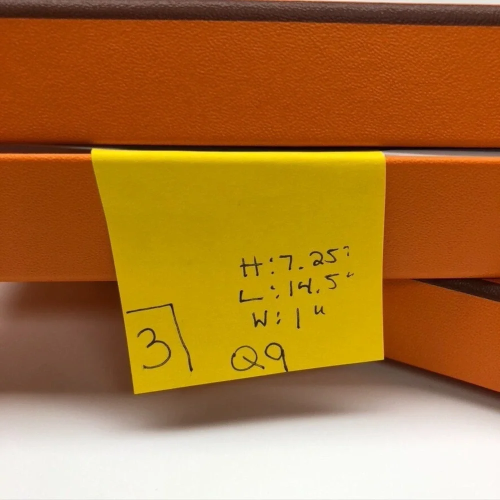 Authentic Hermes Orange Storage Gift Box Empty 7.25x14.5x1‎ Small Rectangle